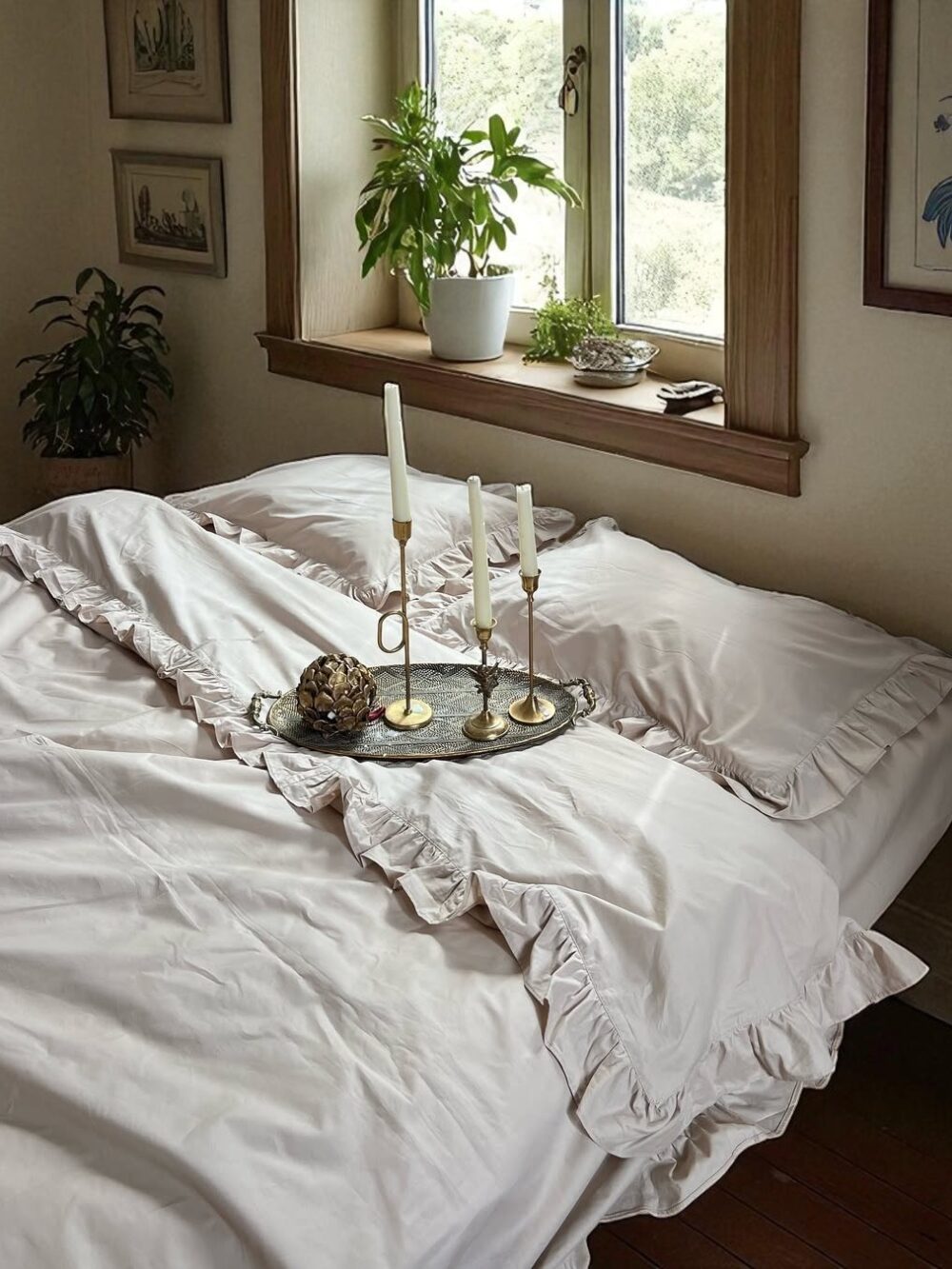 Комплект постільної білизни Cosmos (сатин з рюшами)