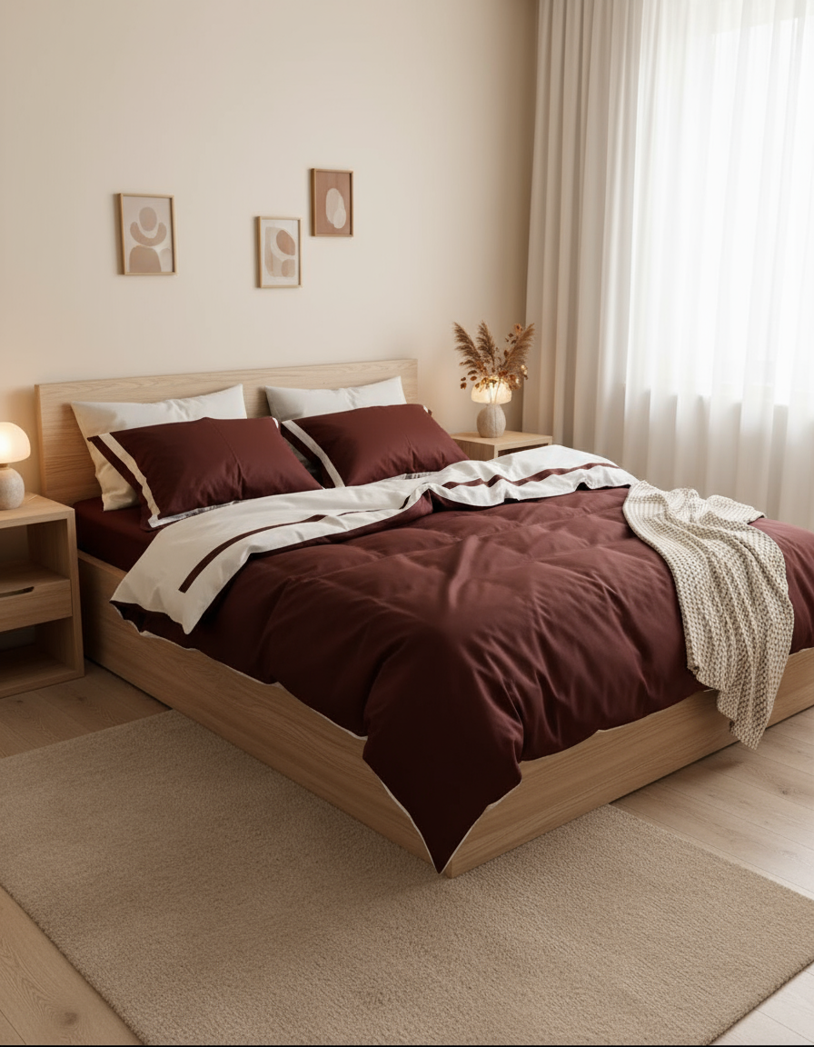 Комплект постільної білизни Constellation chocolate (сатин)