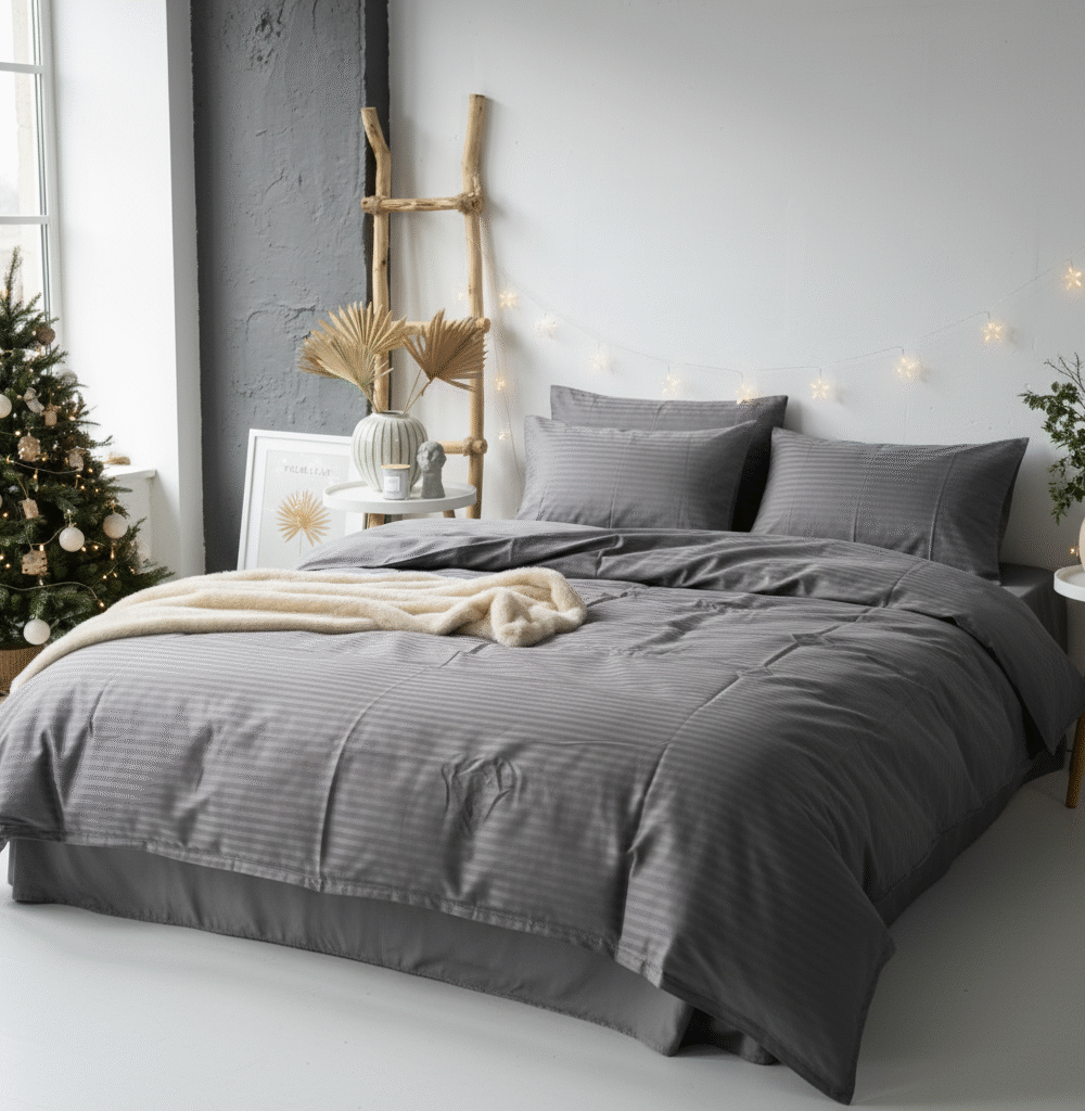 Комплект преміальної постільної білизни Gemini Carafe (страйп сатин)