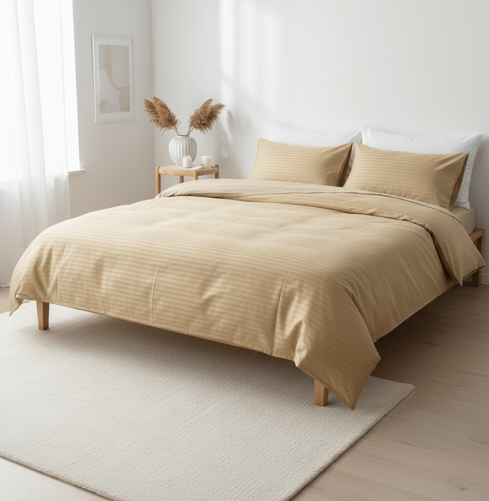 Комплект постільної білизни Scúlptor or (страйп сатин)