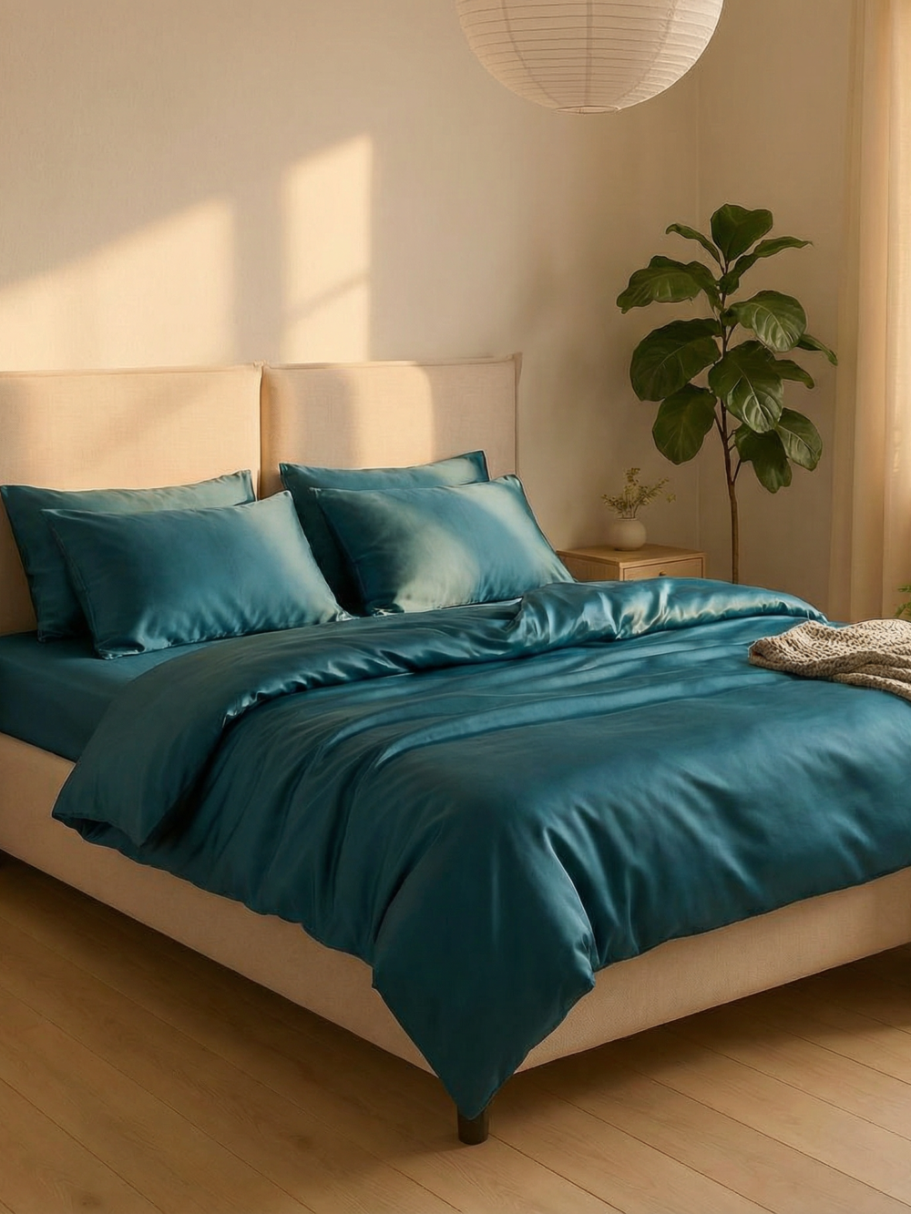 Комплект преміальної постільної білизни Blue constellation (сатин)